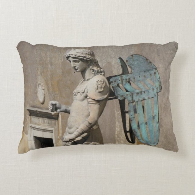 To kiss: picture of St Michael Decorative Pillow (Front)