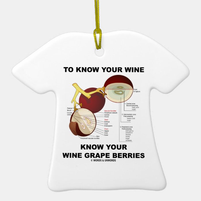 To Know Your Wine Know Your Wine Grape Berries Christmas Tree Ornament