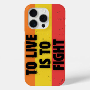 To Live Is To Fight - Retro Stripes Inspirational iPhone 15 Pro Case