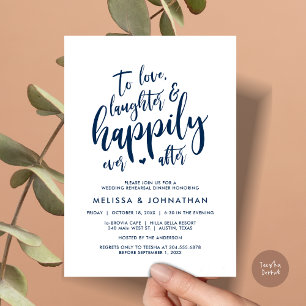 To Love Laughter and Happily Ever After Invitation
