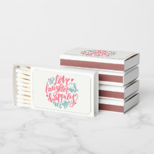 To Love, Laughter and Happily Ever After Wedding Matchboxes