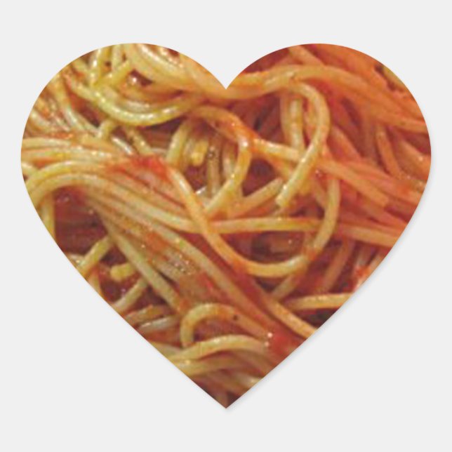 To Love Spaghetti Heart Sticker (Front)