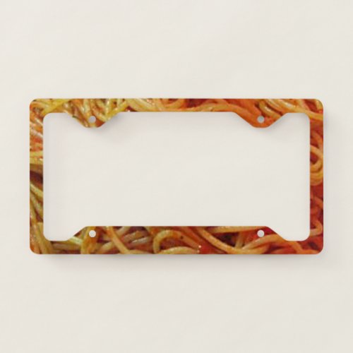 To Love Spaghetti License Plate Frame