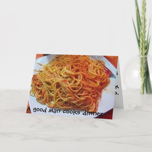 To Love Spaghetti Thank You Card