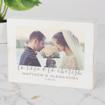 To Love & To Cherish Wedding Photo Custom