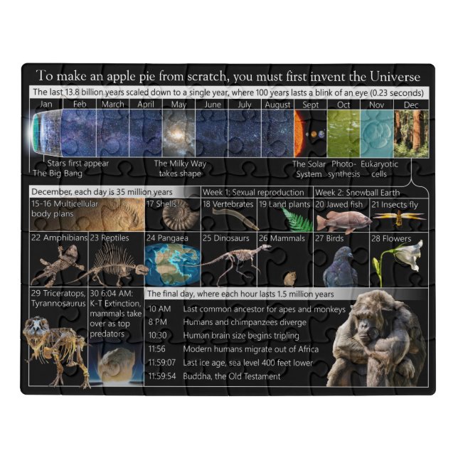 To Make an Apple Pie from Scratch Acrylic Jigsaw Puzzle (Puzzle Horizontal)