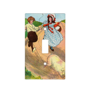 To Market to Market to Buy a fat Pig, Mother Goose Light Switch Cover