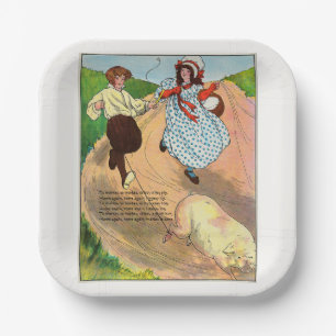 To Market to Market to Buy a fat Pig, Mother Goose Paper Plates