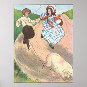 To market, to market, to buy a fat pig. poster