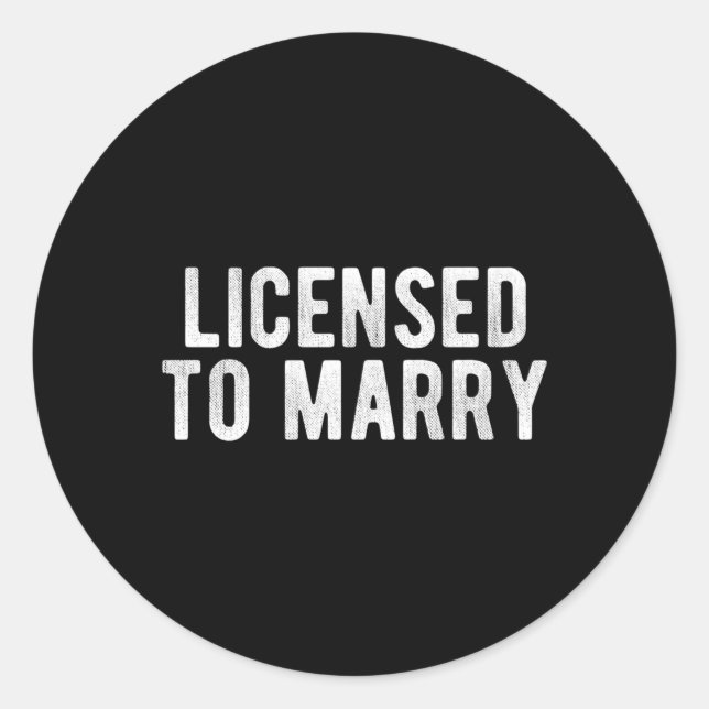 To Marry Officiant Wedding Officiant Classic Round Sticker (Front)