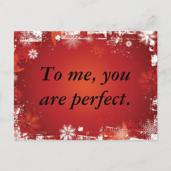 To Me  You Are Perfect. Postcard by iroccamaro9 at Zazzle