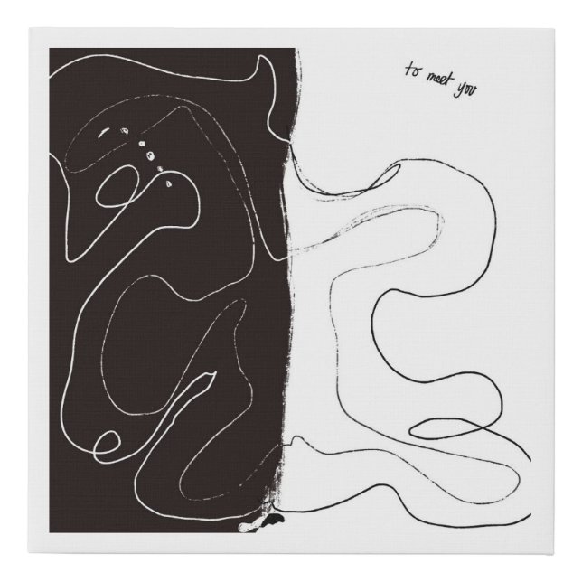 To meet you 10x10 canvas print (Front)