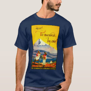 To Mexico by air vintage travel poster T-Shirt
