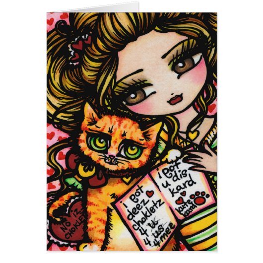 TO MOM FROM CAT Cute Comic Art by Hannah Lynn (Front)