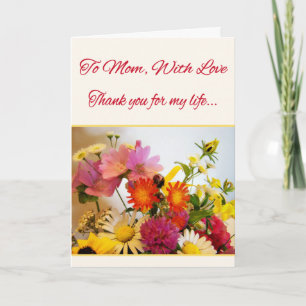 To Mom, With Love Letterpress Thank You Card