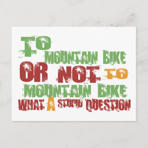 To Mountain Bike Postcard
