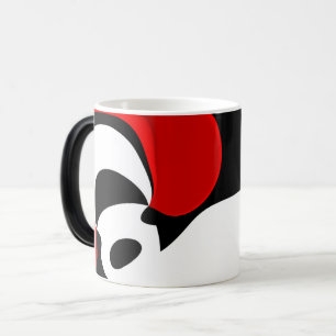 To Mr. Redd: Abstract Black, White & Red Color Morph Mug