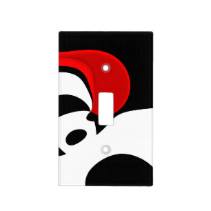 To Mr. Redd: Abstract Black, White & Red Light Switch Cover