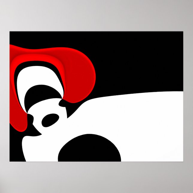 To Mr. Redd: Abstract Black, White & Red Poster (Front)