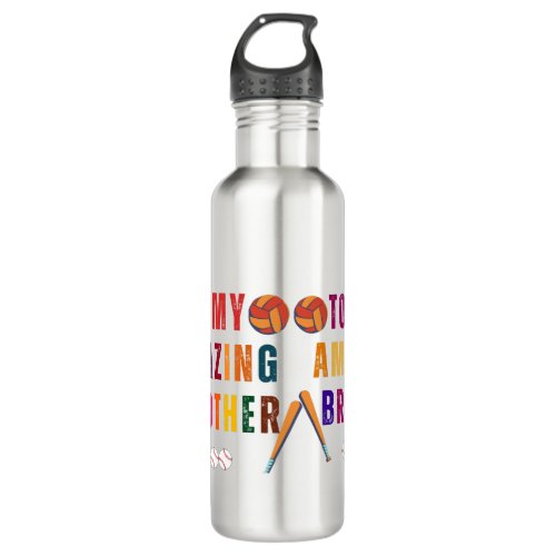 To my amazing brother Brothers day Stainless Steel Water Bottle