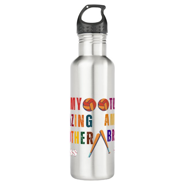 To my amazing brother Brother's day Stainless Steel Water Bottle (Front)
