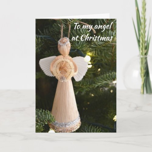 TO MY ANGEL AT CHRISTMAS CHRISTMAS LOVE HOLIDAY CARD