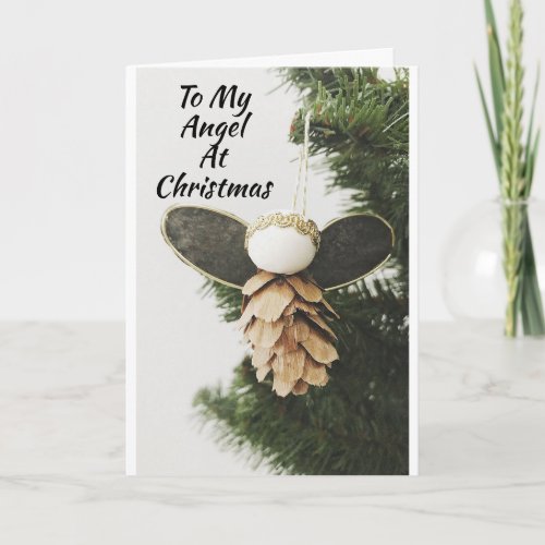 TO MY ANGEL AT CHRISTMAS CHRISTMAS LOVE HOLIDAY CARD