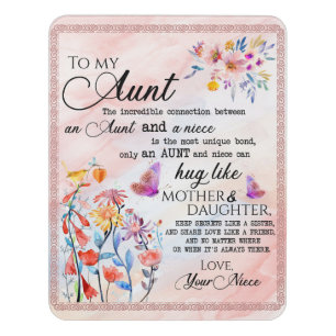 To My Aunt Gift, Butterfly Gift From Niece Door Sign