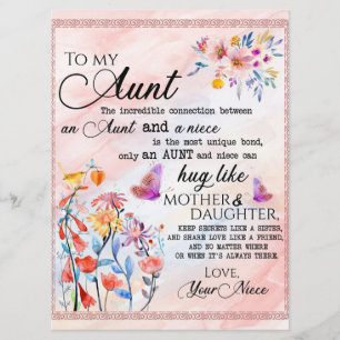 To My Aunt Gift, Butterfly Gift From Niece Menu