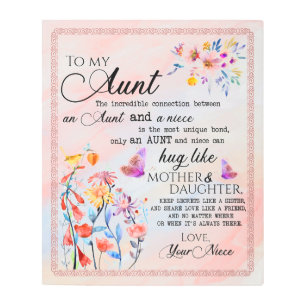 To My Aunt Gift, Butterfly Gift From Niece Metal Print