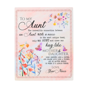 To My Aunt Gift, Butterfly Gift From Niece Metal Print