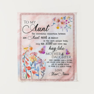 To My Aunt Gift, Butterfly Gift From Niece Tapestry