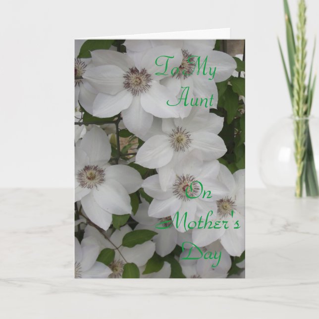 To My Aunt on Mother's Day Card (Front)