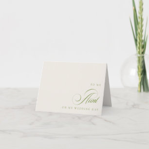 To My Aunt on My Wedding Day Message Card
