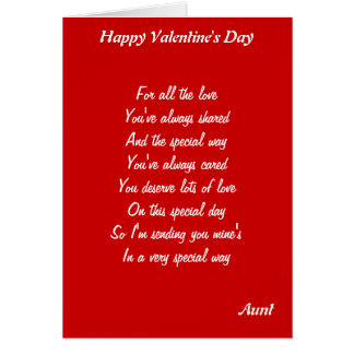 letter for valentines day for aunt