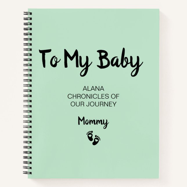To My Baby Keepsake Pregnancy Journal (Front)