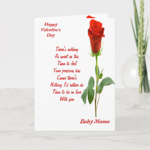 To my baby mama on valentine's Day Holiday Card