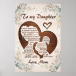 to my beautiful daughter, mothers day gifts, mom poster<br><div class="desc">An elegant line art print of Mom, Mother, Daughter and Son. Great piece of wall art for any decor. Perfect for framing or as a special gift for someone you love. Printed on Archival Matt, acid free, high quality fine art paper. home decor, gift from daughter, birthday gift, bedroom decor,...</div>
