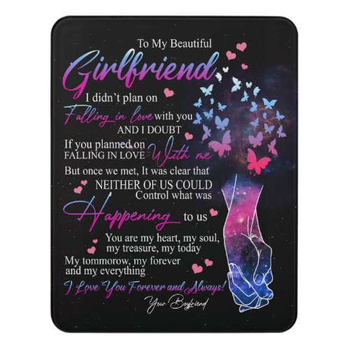To My Beautiful Girl friend From Boy Friend Gift Door Sign