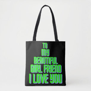 To My Beautiful Girlfriend I Love You Christmas  Tote Bag