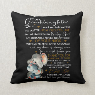 To My Beautiful Granddaughter Throw Pillow