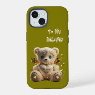 To My Beloved – Porcelain-Inspired Teddy Bear iPhone 15 Case