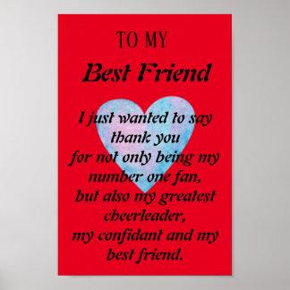 To my best friend Poster