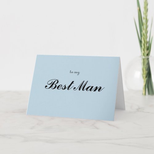 to my Best Man Thank You Card