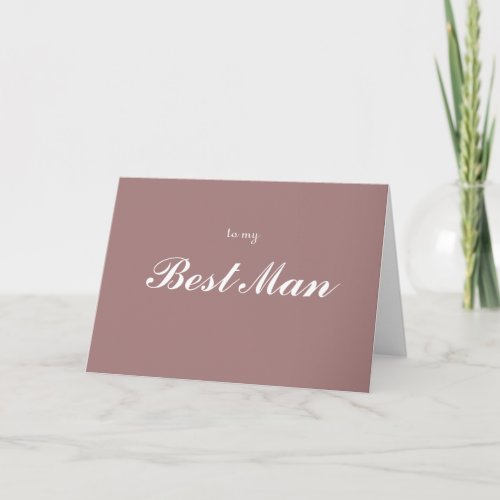 to my Best Man Thank You Card