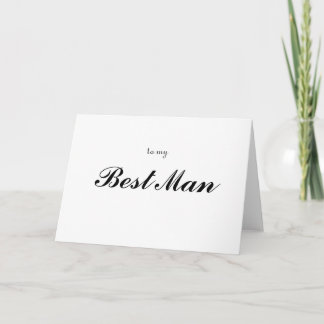 to my Best Man Thank You Card