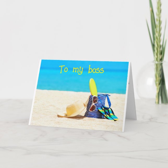 **TO MY BOSS** YOU DESERVE A "GREAT BIRTHDAY" CARD (Front)