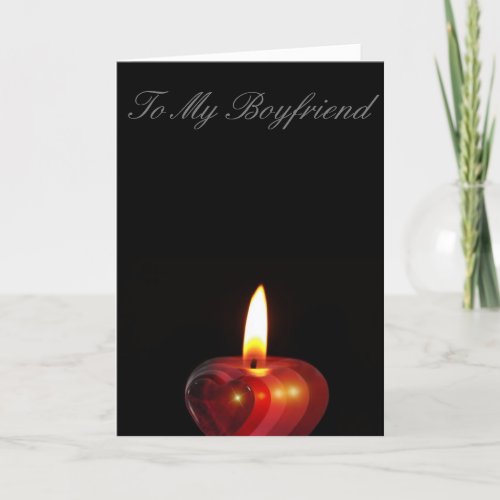 To My Boyfriend Love You With All My Heart Holiday Card