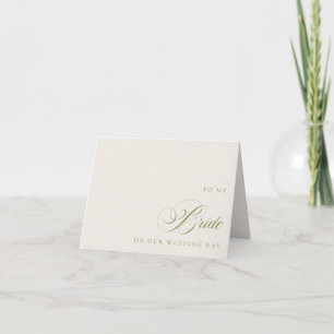 To My Bride On Our Wedding Day Message Card