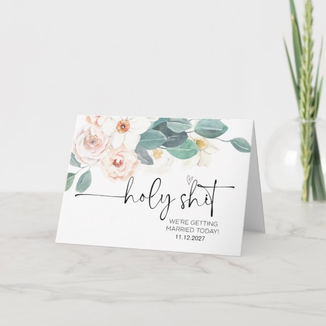 To My Bride Wife Groom Wedding Day Getting Married Card (Front)